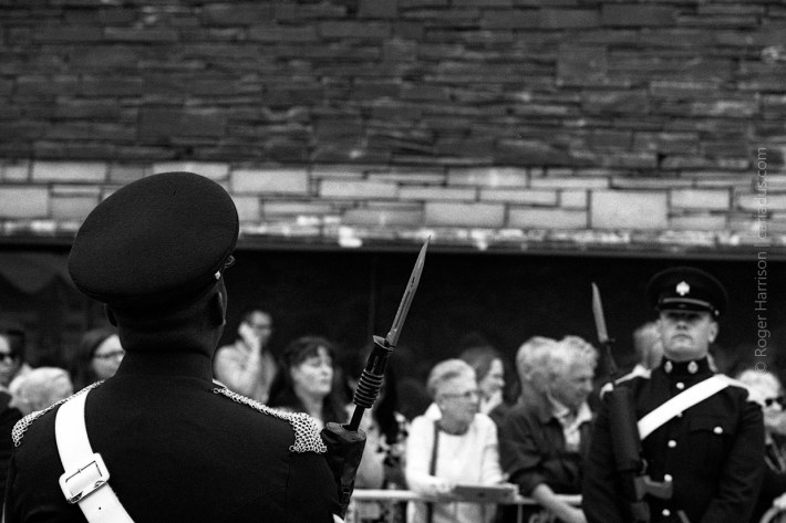 Welsh Guards presenting arms