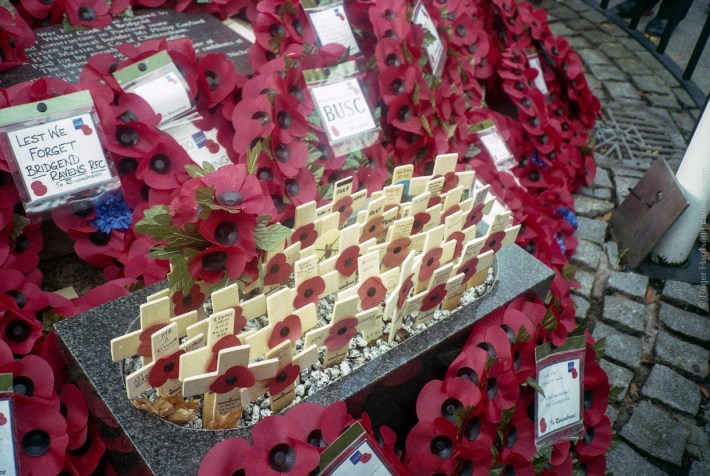 Wreaths at the Cenotaph (Yashica T3, Agfa Vista)